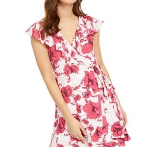 Pink floral Free People wrap Dress
